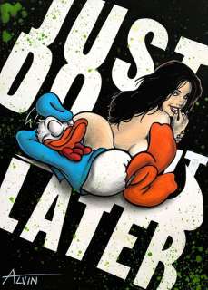 Alvin Silvrants | Just do it later Donald - Original drawing in colour by Alvin Silvrants - Page volante - Exemplaire unique | Catawiki