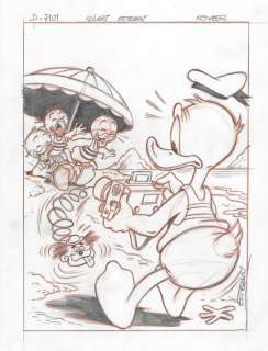 Esteban | Esteban - Original Coversketch - Donald, Huey, Dewey & Louie Duck | Catawiki