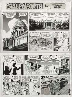 118: Wood Sally Forth Sun #92 1973 original comic art | Russ Cochran