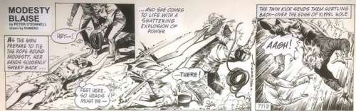 Romero, Enrique Badia | Romero, Enrique Badia - Originele strook - Modesty Blaise - The Girl in the Iron Mask - (1991) | Catawiki