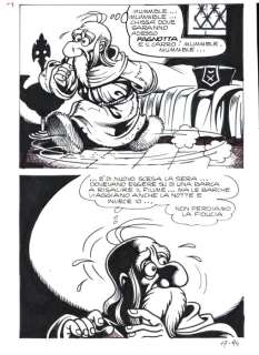 Magnus (Roberto Raviola) | La Compagnia della Forca n. 17 - Magnus - Tavola Originale "I Due Genii Siamesi" - Page volante - Exemplaire unique - (1978) | Catawiki