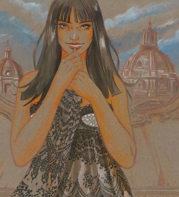 Lot 91 - JIM né en 1966. Une nuit à Rome. Dessin de Marie sur papier coloré. | HVMC