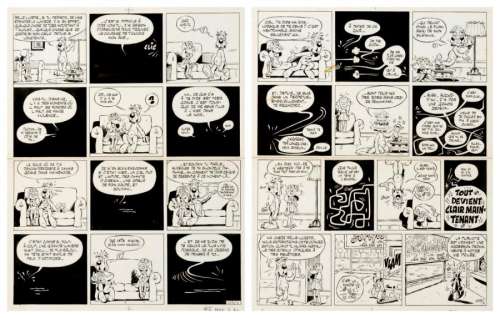 Gotlib | Gai-Luron - Déclaratio interrupta Encre de Chine pour un gag en | Millon