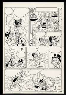 Gen-Clo/Cortégianni | Gen-Clo/Cortégianni - Planche originale - Picsou - "Le retour du vélo volant" - (2007) | Catawiki