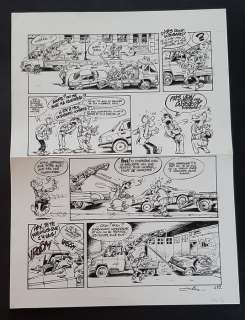 Olis | Olis - Planche originale - Garage Isidore T4 - Cauchemar mécanique - (1997) | Catawiki