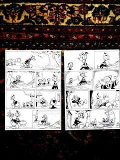 Bas Heymans | Bas Heymans - 2 Originele pagina’s - Compleet verhaal - ’Donald Duck en neefjes hangmat" - Exemplaire unique | Catawiki
