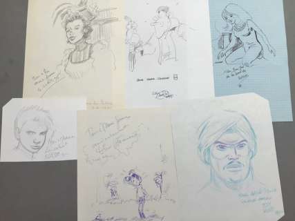 Attanasio / Paape / Crisse / Magda / Clair / Mazel | Attanasio / Paape / Crisse / Magda / Clair / Mazel - 6x Dessin original dédicacé - (1977/1995) | Catawiki
