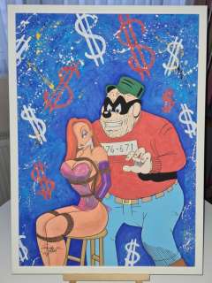 Di Matteo, Leonardo | Leonardo Di Matteo - Dessin original - Hommage Pop art ’Jessica Rabbit et Rapetou’ - Format: 50 x 70 cm. - (2017) | Catawiki