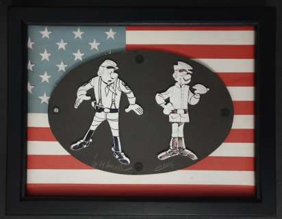 Lambil, Willy Et Cauvin, Raoul | Les Tuniques Bleues - Composition avec 2 dessins originaux des Tuniques Bleues | Catawiki