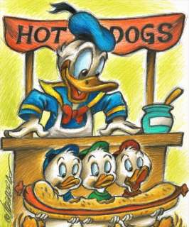 Joan Vizcarra | Donald Duck & His Nephews : Hot Dogs Day! - Original Drawing - Joan Vizcarra | Catawiki
