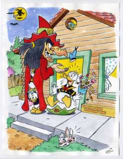 Xavi (Xavier Vives Mateu) | DONALD - Dibujo original - nephews trick Donald on Halloween - XAVI - (2021) | Catawiki