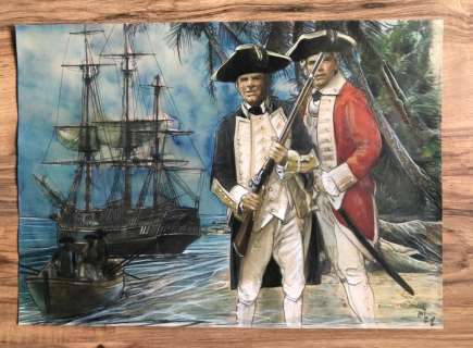 Le Hénanff, Fabrice | Le Hénanff, Fabrice - Dessin original couleur - Capitaine Bligh - (2021) | Catawiki