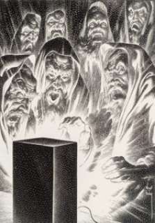  - Virgil Finlay (American, 1914-1971)
 Anthem, Famous Fantastic Mysteries interior illustration, June 1953
 Ink on paper
 ...