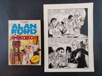 Piffarerio, Corteggi | Alan Ford - Mi ricordo che... - Page volante - Exemplaire unique - (1975) | Catawiki
