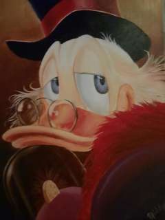 Bas Heymans | Bas Heymans - Schilderij - Olieverf op doek - ’Dagobert Duck met geluksdubbeltje’ | Catawiki