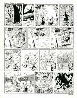 Pervers Pépère Encre de Chine pour le gag Â«Pervers Pépère of the JungleÂ». | Millon