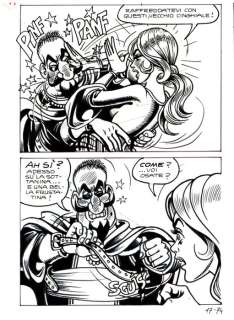 Magnus (Roberto Raviola) | La Compagnia della Forca n. 17 - Magnus - Tavola Originale "I Due Genii Siamesi" - Page volante - Exemplaire unique - (1978) | Catawiki