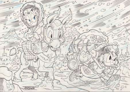 Julian Jordan | Julian Jordan - Ducktales - Scrooge McDuck - The Snow Storm - Size: 30 x 21 cm. A4 | Catawiki