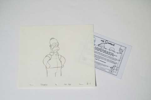 Matt Groening - The Simpsons - - + Original Animation Production Drawing + - Exemplaire unique - (1989/2021) | Catawiki