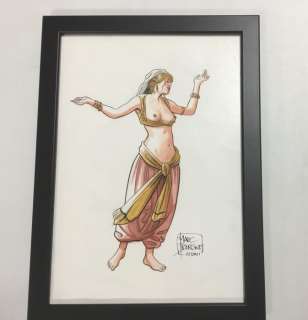 Bourgne, Marc | Bourgne, Marc - Dessin original couleur - Danseuse orientale - (2021) | Catawiki