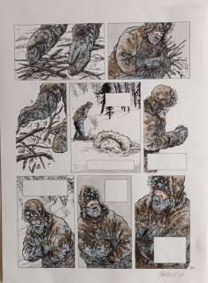 Chabouté, Christophe | Chabouté, Christophe - Planche originale couleur - Construire un feu - (2007) | Catawiki