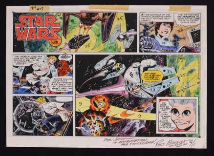 Original Color Guide for the July 1st, 1979 Entry of the Star Wars Comic Strip by Russ Manning | mycomicshop.com