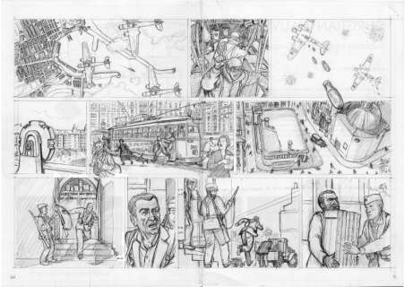 Agustín Ferrer | Lápices Originales de Agustín Ferrer, de su obra «Plan de huida». | Yojimbo Cómics