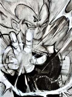 Ruttum, Street Artist | Vegeta - "HIGH POWER" [Dragon Ball] - Original Painting - RUTTUM - 105 x 80 cm | Catawiki