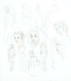 Horacio Altuna | model sheet - personaggi femminili - Page volante | Catawiki