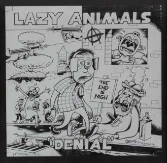Peter Bagge | Peter Bagge - Originele tekening van cover - Lazy Animals + single - (2013) | Catawiki