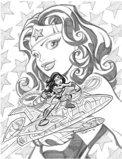 Roger Andrews - Wonder woman #306 cover recreation page recreation