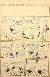 John Antrobus, Dave Angus, Angel Nadal Quirch | Donald Duck - The Overdue Library Books (D 8072) - Original Comic Page by Angel Nadal Quirch - Page volante - (1984) | Catawiki
