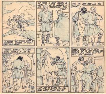 Laudy, Jacques | Laudy, Jacques - De Vier Heemskinderen / La Légende des quatre fils Aymon - original page n°24 + deluxe edition - (1946/2022) | Catawiki