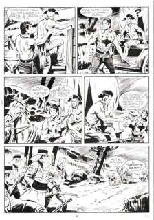 Franco Donatelli | Zagor n. 156 - Franco Donatelli 4x Tavole Originali "Febbre gialla" - Page volante - Exemplaire unique - (1978) | Catawiki