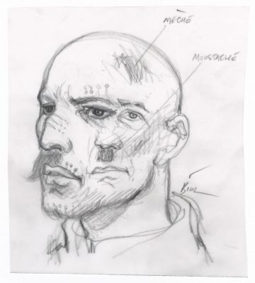 Enki Bilal | GRAPHITE IN PROGRESS 3 – Dessin original 96 | Galerie Barbier