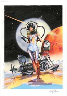 Formosa, Gil | Formosa, Gil - Peinture originale - Couverture - Bifrost 33 - Space Pin-Up - (2004) | Catawiki