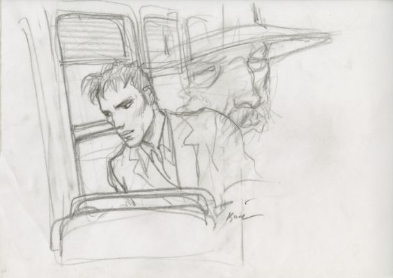 Enki Bilal | GRAPHITE IN PROGRESS 3 – Dessin original 79 | Galerie Barbier
