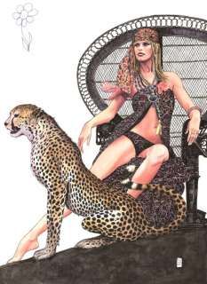 Milo Manara - BB #10 Encre de Chine et aquarelle sur papier Fabriano 350