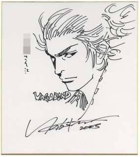Takehiko Inoue Hand-Drawn Shikishi "Vagabond"