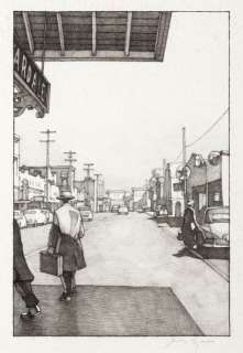 Miles Hyman - Nuit de fureur Planche 9 au fusain pour l‘adaptation du roman