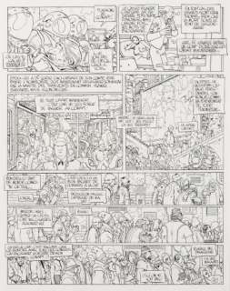 Moebius | L’incal noir Encre de Chine pour la planche 15 du premier album | Millon