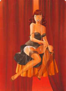 Philippe Berthet | Pin-up  Technique mixte pour l’ex-libris accompagnant | Millon