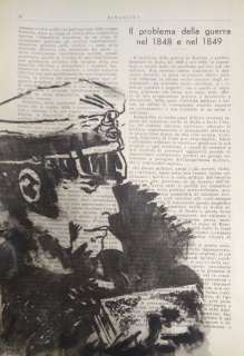 Andrea Boriani | Andrea Boriani - pagina della " Rinascita " del 1954 hand painted | Catawiki