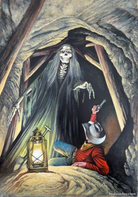 PORTADA TERROR GEISTER WESTERN RECREACION AL OLEO HOMENAJE LOPEZ ESPI | todocoleccion (Buy It Now)