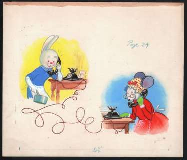 Lesly Ellis | Leslie Ellis - Originele gouache/aquarel op board - Bobby Bear - Illustratie voor Bobby Bear annual - (1950/1955) | Catawiki