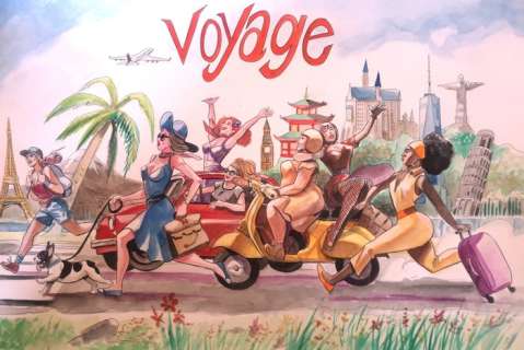 Giuseppe Candita | Giuseppe Candita - original artwork "Voyage" (2021) | Catawiki