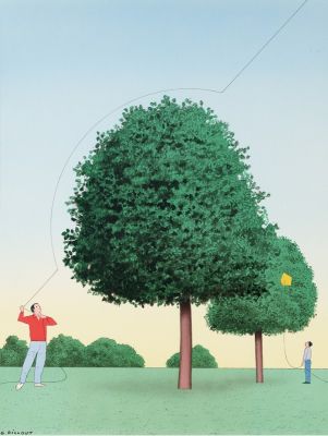 Guy Billout | Smart Kite - Corporate Brochure for 3i Capital | Philippe Labaune Gallery