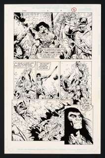 Doug Wheatley, John Floyd - Original Art from Conan #6 (1996) Page 4 Pencils by Doug Wheatley, Inks by John Floyd