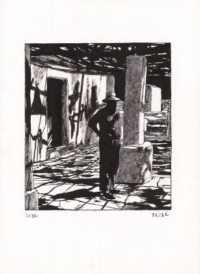 Frédéric Pajak | Ibiza - Encre de Chine, plume et pinceau sur papier | Huberty Breyne Gallery