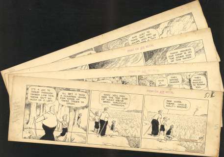 King - WHERE THERE’S SMOKE .... GASOLINE ALLEY, 4 Consecutive Dailies Art (1934) | Russ Cochran